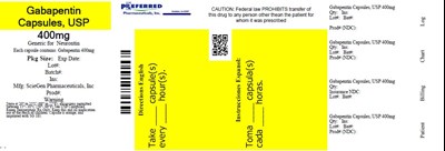 Gabapentin Capsules, Usp 400mg